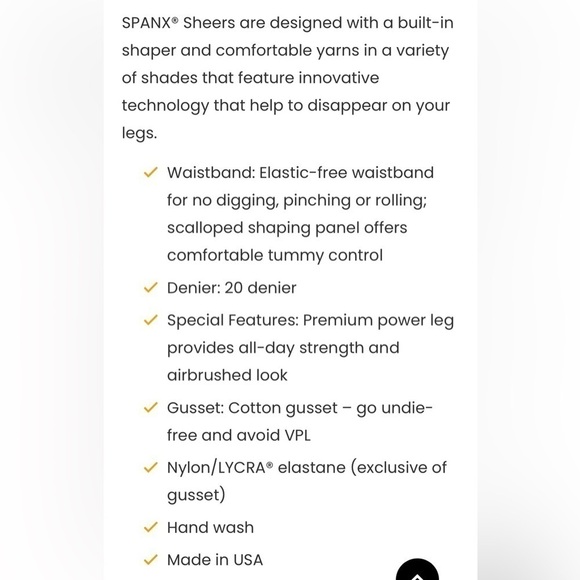 SPANDX FIRM BELIEVER HIGH WAISTED SHAPING SHEERS 20217R - Picture 5 of 5